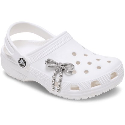 Crocs - Silver Gem Bow Jibbitz™ charms Women|Men|Jibbitz™ Charms
